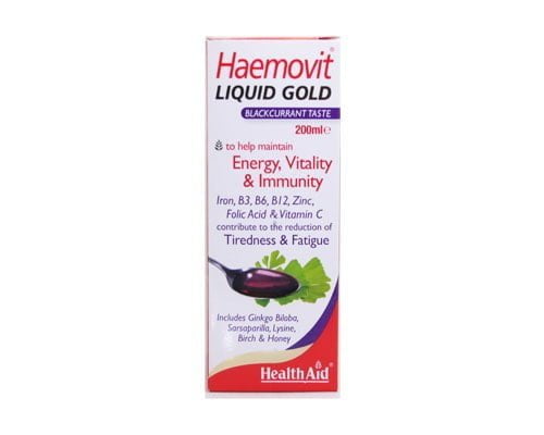 Haemovit Liquid gold Black Current Taste 200ml Health Aid